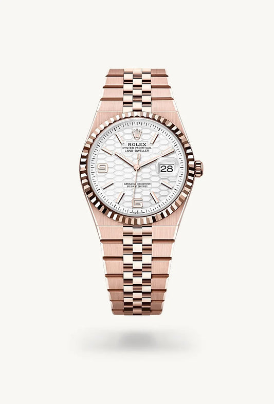 rolex Land-Dweller in 18 kt Everose gold, M127235-0001 - Weston Jewelers