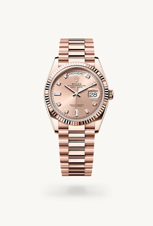 rolex Day-Date in 18 kt Everose gold, M128235-0009 - Weston Jewelers