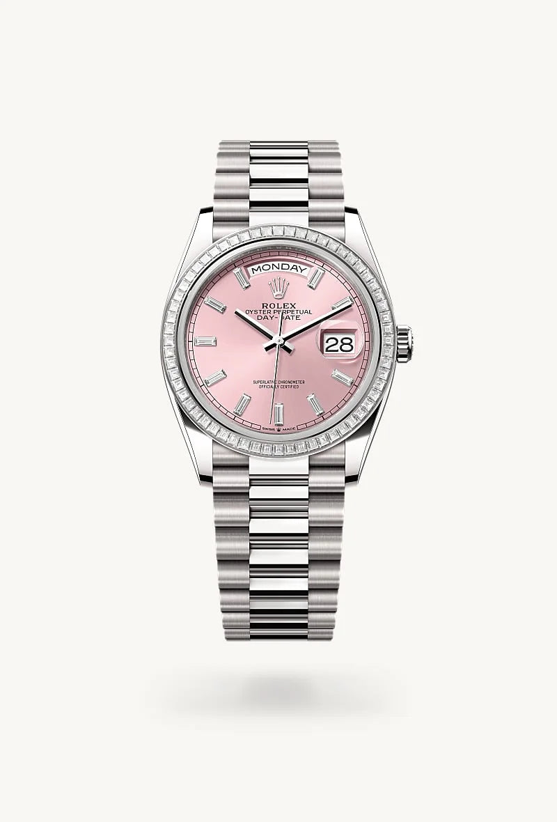 Rolex Day-Date 36 18 kt white gold, M128399TBR-0029