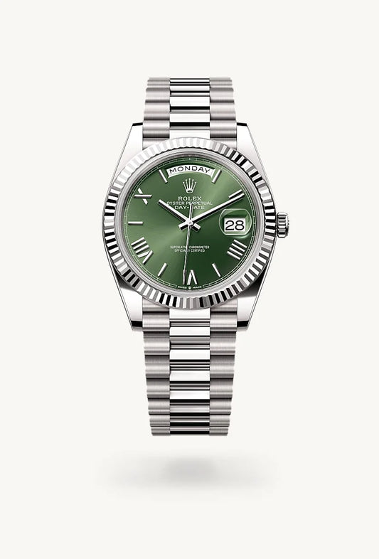rolex Day-Date in 18 kt white gold, M228239-0033 - Weston Jewelers