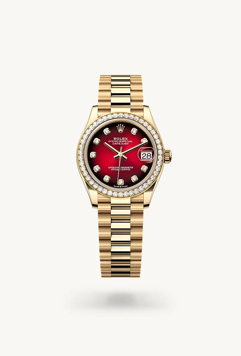 Rolex Datejust 31 18 kt yellow gold, M278288RBR-0041