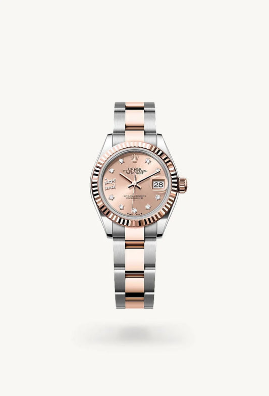rolex Lady-Datejust in Everose Rolesor - combination of Oystersteel and Everose gold, M279171-0028 - Weston Jewelers