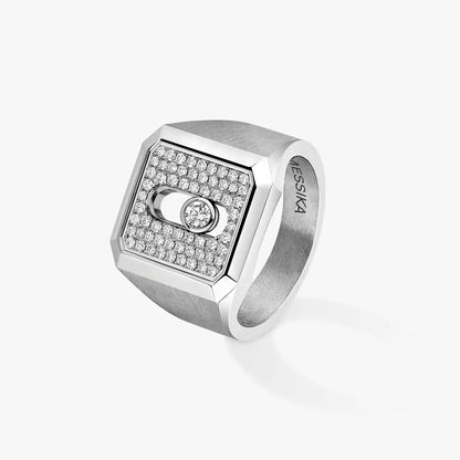 MESSIKA MOVE TITANIUM PAVE SIGNET RING