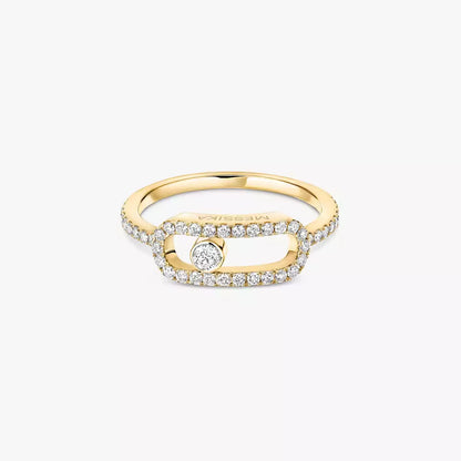 18KY MOVE UNO PAVE LM RING