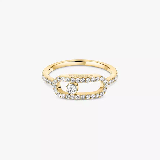 18KY MOVE UNO PAVE LM RING