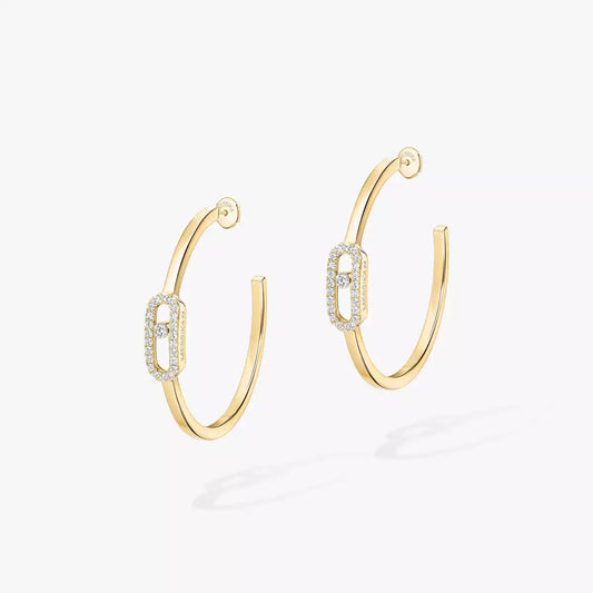 18KY MOVE UNO SMALL HOOP EARRINGS
