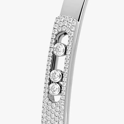 18KW MOVE NOA SEMI PAVE BANGLE SM