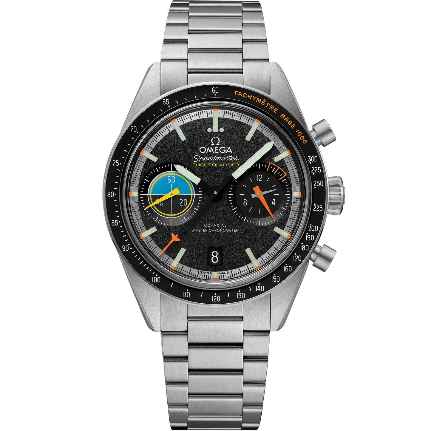 40.85MM SPEEDMASTER PILOT SS BLK DL