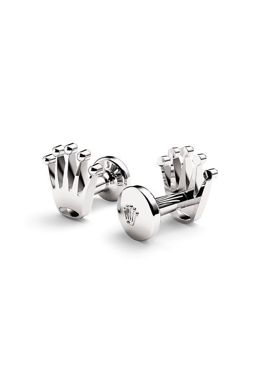 Rolex ‘Crown’ cufflinks White gold A1019 at Weston Jewelers