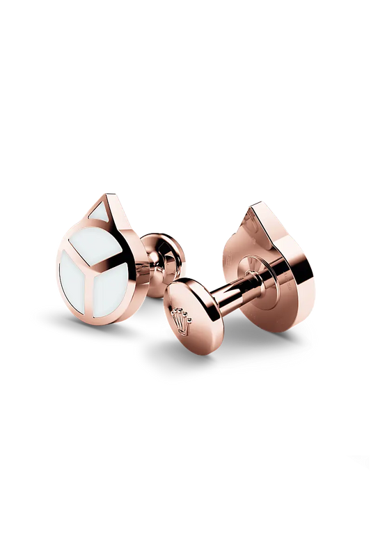 Rolex ‘Hand’ cufflinks Everose gold and luminescent material A1025 at Weston Jewelers