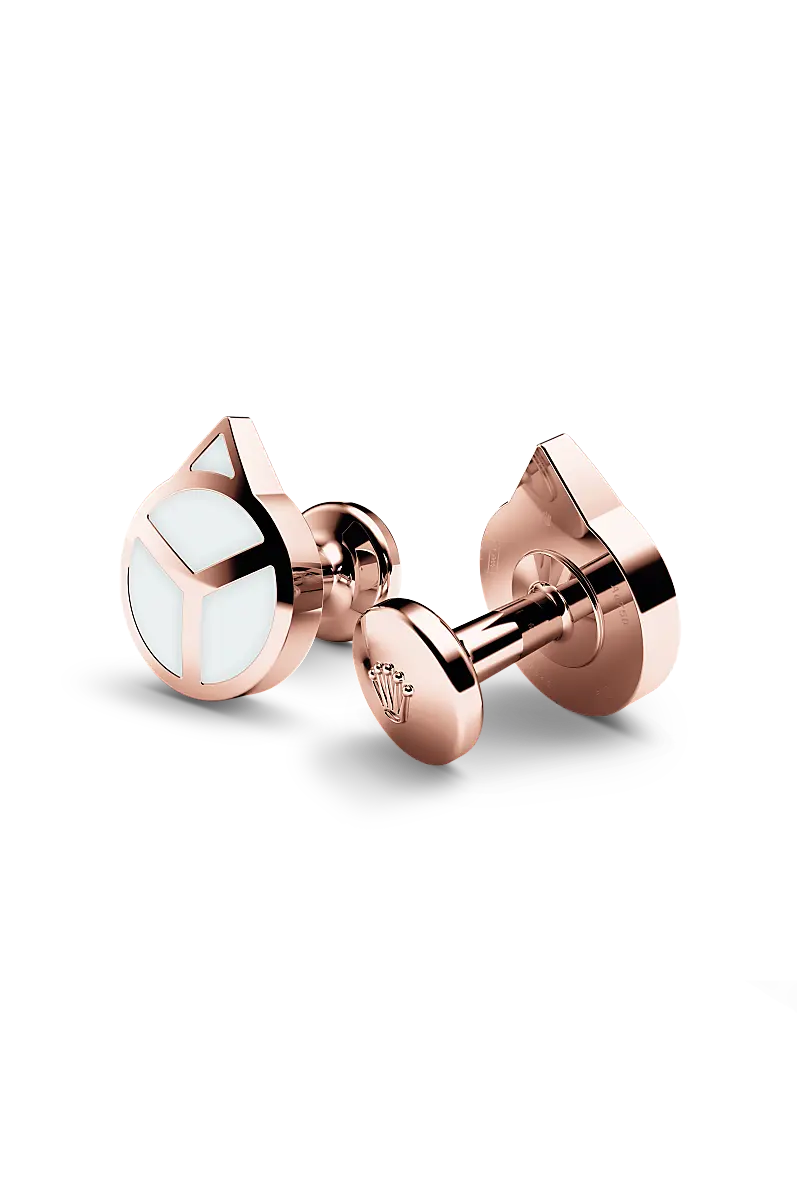 Rolex ‘Hand’ cufflinks Everose gold and luminescent material A1025