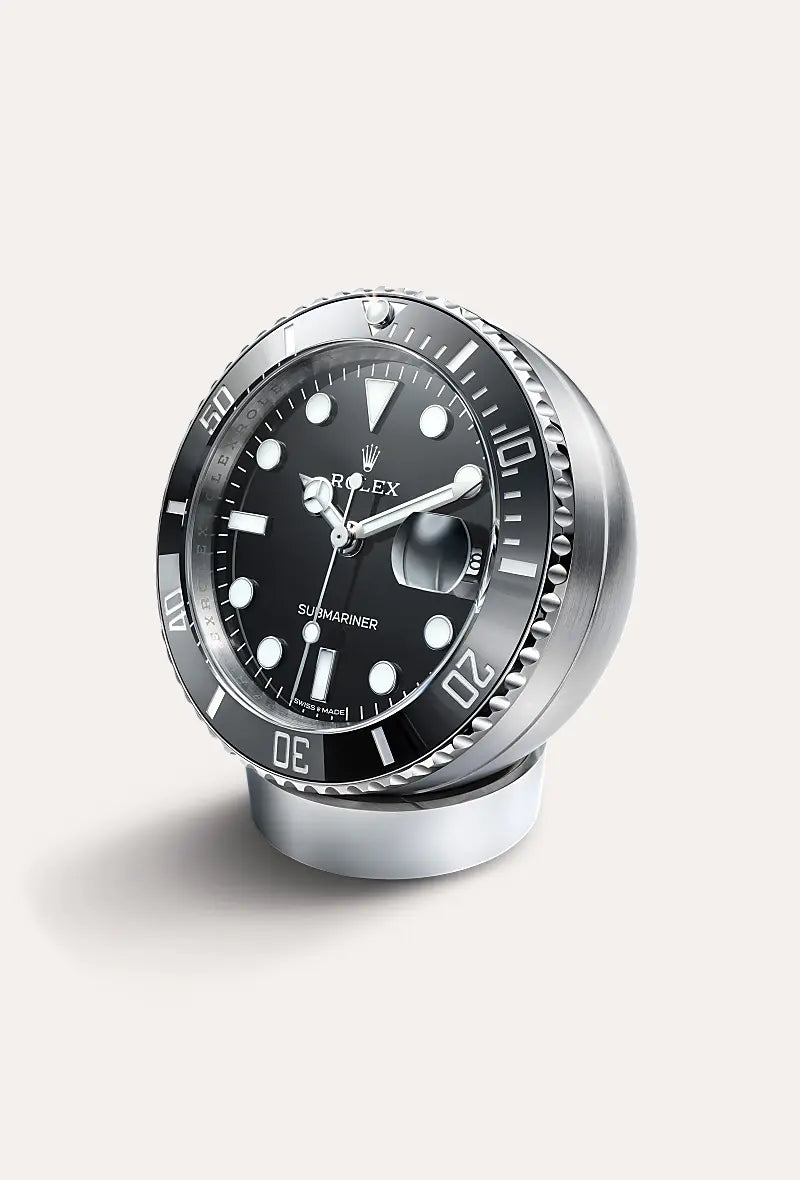 Rolex Submariner Date desk clock 80 mm, stainless steel C909010LN-0001 at Weston Jewelers