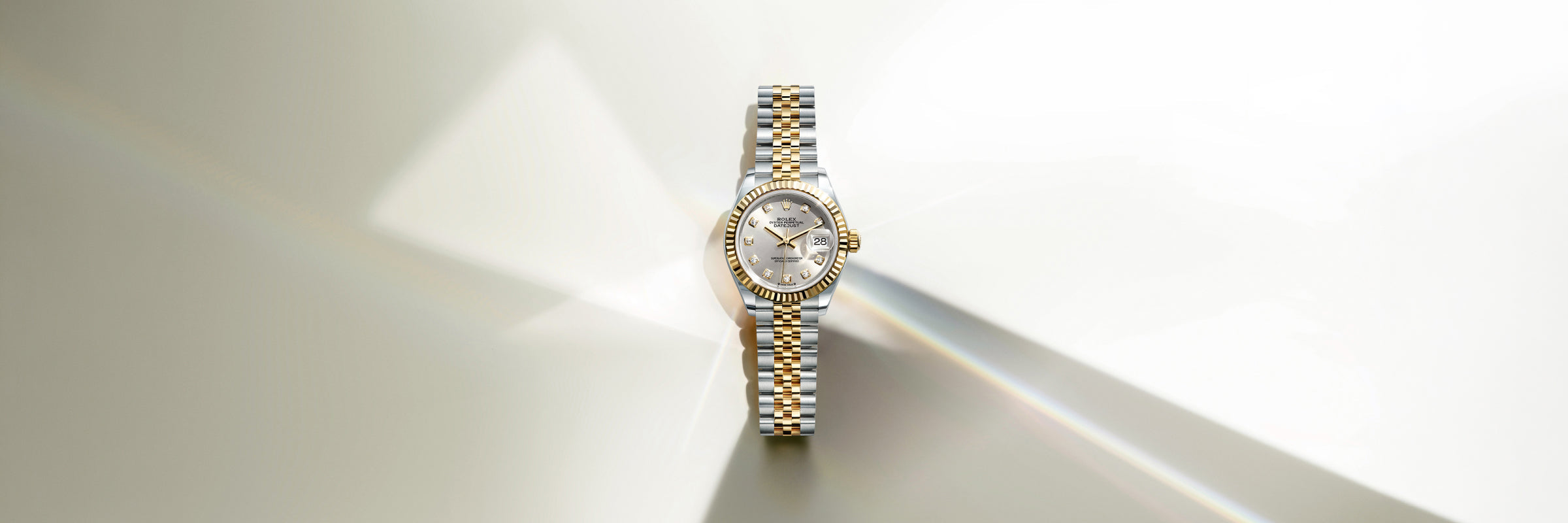 Rolex Lady-Datejust in White Rolesor - combination of Oystersteel and white gold, M279174-0020 - Weston Jewelers