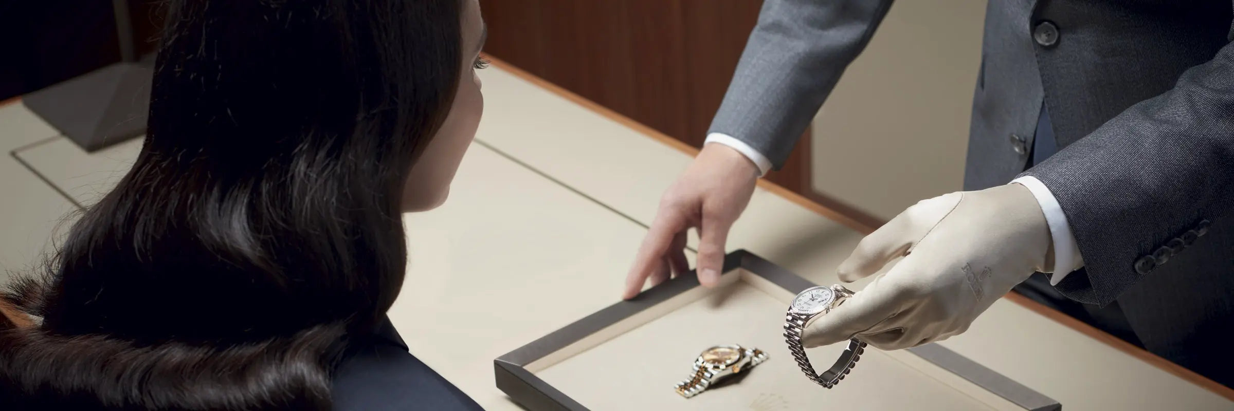 Rolex Rolex ‘Fluted’ cufflinks White gold and ceramic A1039 in , A1039 - Weston Jewelers